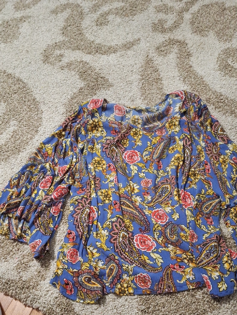 Floral Paisley Blue Women’s Blouse
